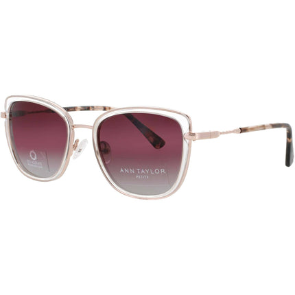 Ann Taylor Women's Crystal Rose Acetate Full Rim Butterfly Sunglasses - ATP922 C02 ,