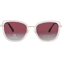 Ann Taylor Women's Crystal Rose Acetate Full Rim Butterfly Sunglasses - ATP922 C02 ,