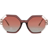 Ann Taylor Women's Dark Rose Acetate Full Rim Octagon Frame Sunglasses - ATP923 C03 ,