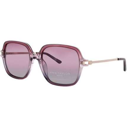 Ann Taylor Women's Mulberry Acetate Full Rim Square Frame Sunglasses - ATP929 C03 ,