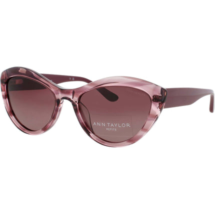 Ann Taylor Women's Rose Horn/Mulberry Acetate Full Rim Cat Eye Sunglasses - ATP931 C02 ,