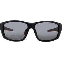 Champion Men's Matte Black Acetate Full Rim Wraparound Frame Sunglasses - FINISH C01 ,