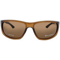 Champion Men's Translucent Dark Brown Acetate Full Rim Wraparound Sunglasses - FIX C03 ,