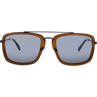 Champion Men's Crystal Amber Acetate/Metal Full Rim Navigator Sunglasses - GAMEX C02 ,