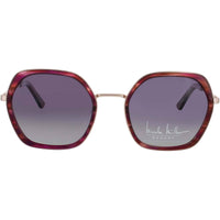 Nicole Miller Women's Purple Grain Full Rim Geometric Frame Sunglasses - BARLOW C02 ,