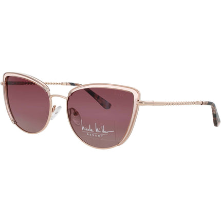 Nicole Miller Women's Pink Crystal Metal Full Rim Cat Eye Sunglasses - MONTE CARLO C02 ,