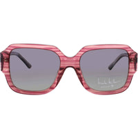 Nicole Miller Women's Pink Stripe Acetate Full Rim Geometric Sunglasses - SARDINIA C01 ,