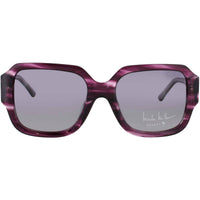 Nicole Miller Women's Purple Stripe Acetate Geometric Frame Sunglasses - SARDINIA C02 ,