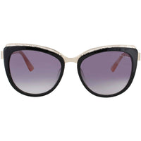 Nicole Miller Women's Black Coral Acetate/Metal Cat Eye Frame Sunglasses - TULIP C01 ,