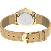 Timex TW2W158009J Women's Modern Easy Reader 32mm Mother-of-Pearl Dial Leather Watch ,