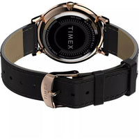 Timex Transcend TW2W19800VQ Women's 38mm Black Dial Quartz Watch, Leather ,