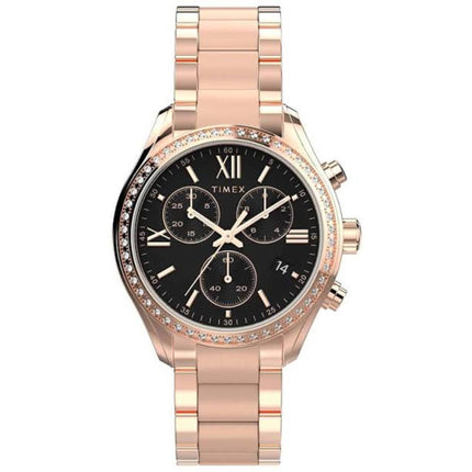 Timex Trend TW2W20100JI Women's Quartz Chronograph Watch, Rose Gold, 38mm ,