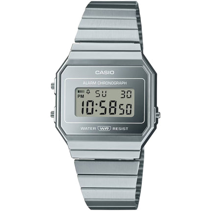 Casio Vintage A700WEV-7A Slim Digital Watch, Stainless Steel Band ,
