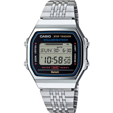 Casio Vintage ABL100WE-1A Bluetooth Step Tracker Digital Watch, Stainless Steel Band ,