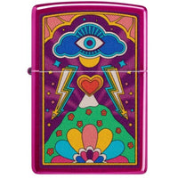 Zippo 47266 Groovy Gaze Candy Raspberry Windproof Lighter - Made in USA ,