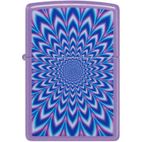 Zippo 47267 Optical Illusion Windproof Refillable Purple Metal Pocket Lighter ,