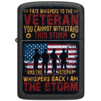 Zippo 47274 I Am the Storm 1941 Replica Black Crackle Windproof Refillable Lighter ,