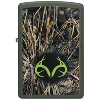 Zippo 47391 Realtree Brush Design Green Matte Windproof Lighter with Gift Box ,