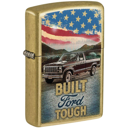 Zippo 47398 Ford Logo Windproof Refillable Metal Lighter Blue Finish ,