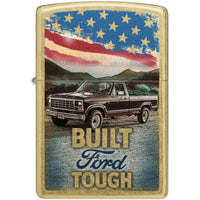 Zippo 47398 Ford Logo Windproof Refillable Metal Lighter Blue Finish ,