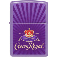 Zippo 47399 Crown Royal Logo Windproof Refillable Metal Lighter Purple ,