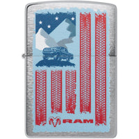 Zippo 47407 RAM Logo Street Chrome Windproof Refillable Chrome Finish Lighter ,