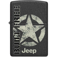 Zippo 47412 Jeep Freedom Star Design Black Crackle Metal Refillable Windproof Lighter ,