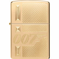 Zippo 47413 James Bond 007 Auto Engrave Brushed Brass Refillable Windproof Lighter ,