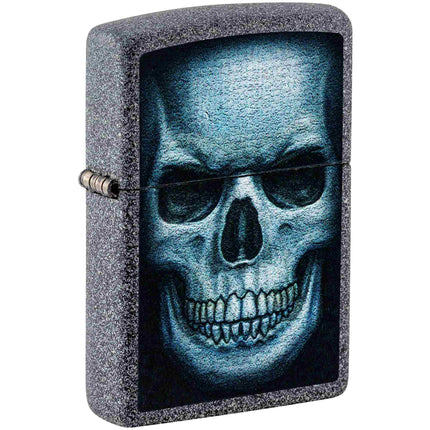 Zippo 47464 Skull Design Stone Grey Metal Refillable Windproof Pocket Lighter ,