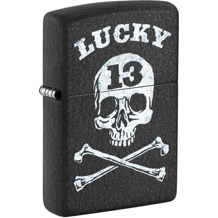 Zippo 47506 Lucky 13 Design Windproof Refillable Lighter, All Metal Thick Case ,