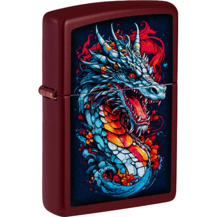 Zippo 47509 Fiery Dragon Design Windproof Refillable Lighter, All Metal Construction ,