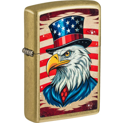 Zippo 47511 Patriot Eagle Design Windproof Refillable Lighter, All Metal Construction ,