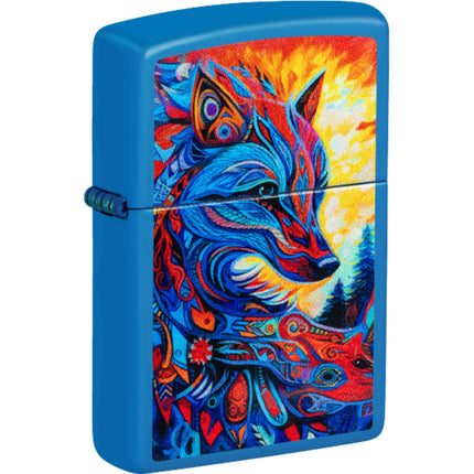 Zippo 47516 Abstract Fox Design Windproof Refillable Lighter, All Metal Construction ,