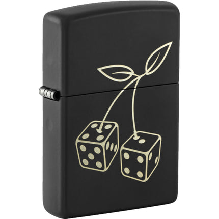 Zippo 47530 Cherry Dice Design Windproof Refillable Lighter, All Metal Construction ,