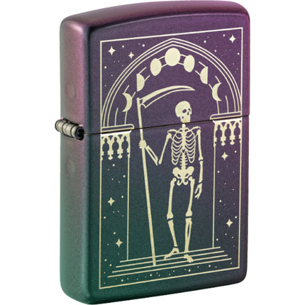 Zippo 47538 Grim Reaper Tarot Design Windproof Refillable Lighter with Gift Box ,