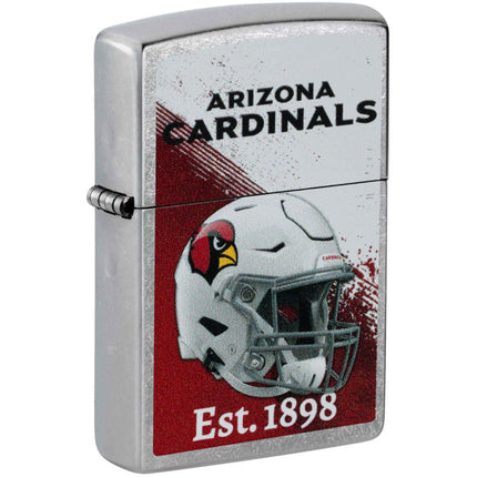 Zippo 47681 NFL Arizona Cardinals Helmet Street Chrome Windproof Refillable Lighter ,