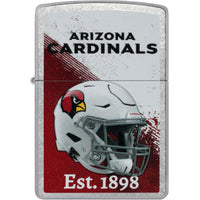 Zippo 47681 NFL Arizona Cardinals Helmet Street Chrome Windproof Refillable Lighter ,