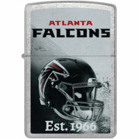Zippo 47682 NFL Atlanta Falcons Helmet Street Chrome Windproof Refillable Lighter ,