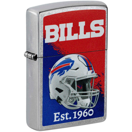 Zippo NFL Buffalo Bills Helmet Design Street Chrome Windproof Lighter - 47684 ,