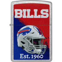 Zippo NFL Buffalo Bills Helmet Design Street Chrome Windproof Lighter - 47684 ,