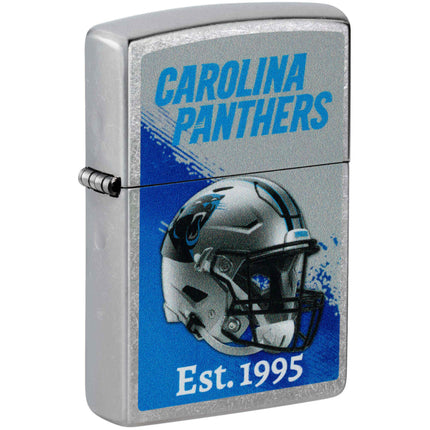 Zippo NFL Carolina Panthers Helmet Design Street Chrome Windproof Lighter - 47685 ,