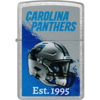 Zippo NFL Carolina Panthers Helmet Design Street Chrome Windproof Lighter - 47685 ,