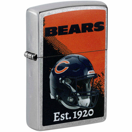 Zippo NFL Chicago Bears Helmet Design Street Chrome Windproof Lighter - 47686 ,