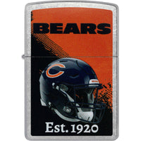 Zippo NFL Chicago Bears Helmet Design Street Chrome Windproof Lighter - 47686 ,