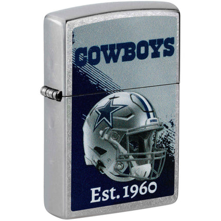 Zippo NFL Dallas Cowboys Helmet Design Street Chrome Windproof Lighter - 47690 ,