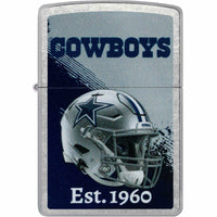 Zippo NFL Dallas Cowboys Helmet Design Street Chrome Windproof Lighter - 47690 ,