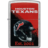 Zippo NFL Houston Texans Helmet Design Street Chrome Windproof Lighter - 47694 ,