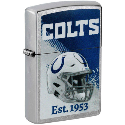 Zippo NFL Indianapolis Colts Helmet Design Street Chrome Windproof Lighter - 47695 ,