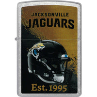 Zippo NFL Jacksonville Jaguars Helmet Design Street Chrome Windproof Lighter - 47696 ,