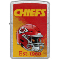 Zippo NFL Kansas City Chiefs Helmet Design Street Chrome Windproof Lighter - 47697 ,